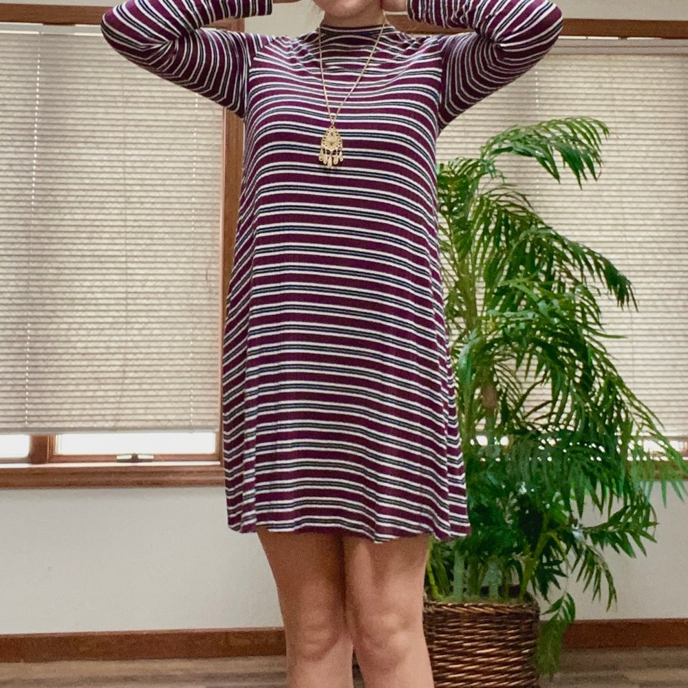 American Eagle Soft and Sexy Striped Swing Dress